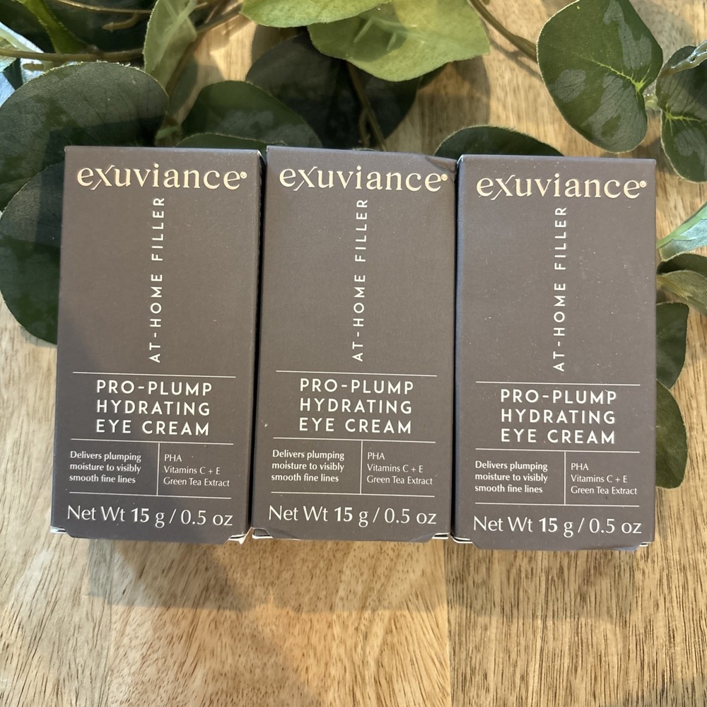 LOT OF 3 Exuviance Pro-Plump Hydrating Eye Cream Full Size 0.5 oz/ 15 g